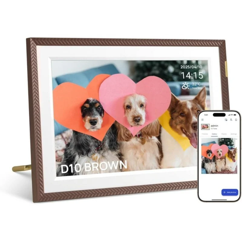 Detalle de Arzopa Marco de fotos digital 10,1" IPS táctil Wi‑Fi con nube ilimitada y multicuenta