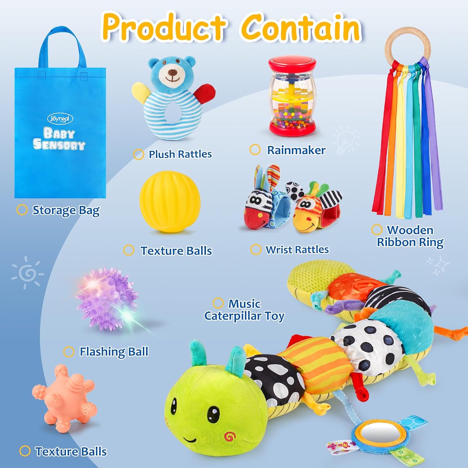 Detalle 2 de Joyreal Baby Toys 10pcs sensory set