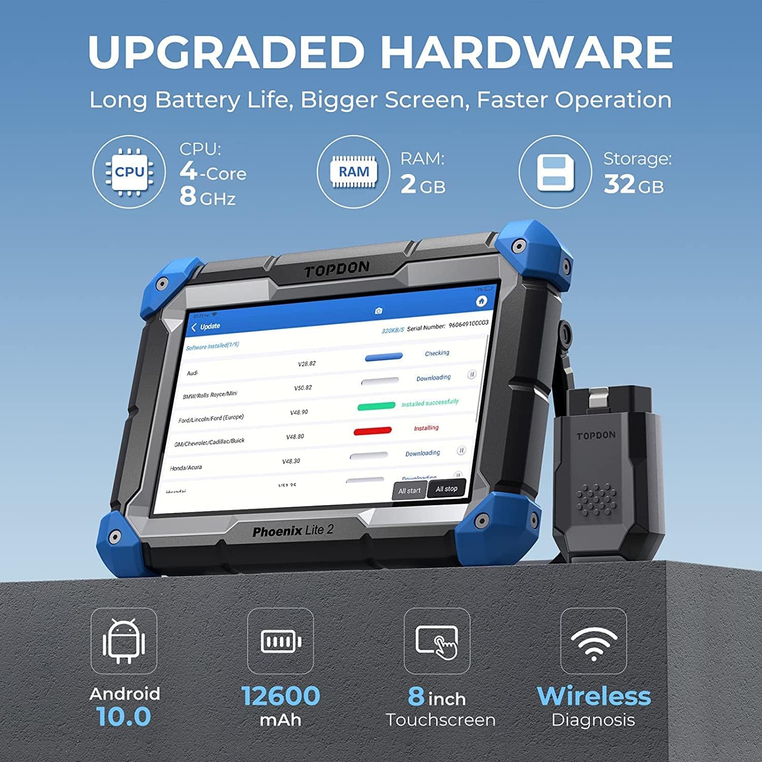Thumbnail 6 de TOPDON Phoenix Lite 2: OE-Level Full Systems Diagnostic Scanner with Bi-Directional Control