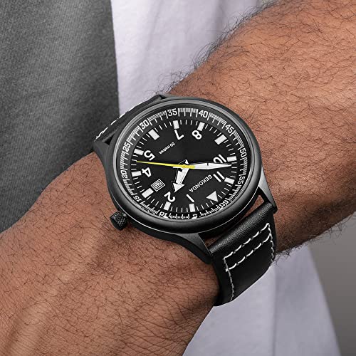 Thumbnail 6 de Sekonda Men's Quartz Watch with Analogue Display and Black Leather Strap 3882.27
