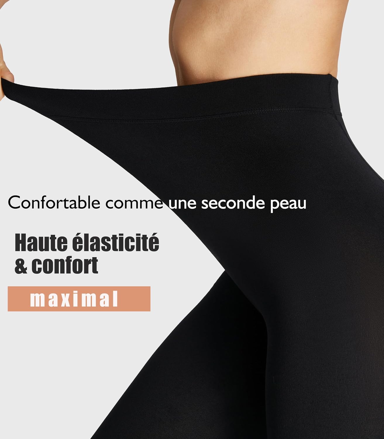 Detalle de Seidiva Collant Polaire Femme Hiver Chaud — Collant Thermique Taille Haute