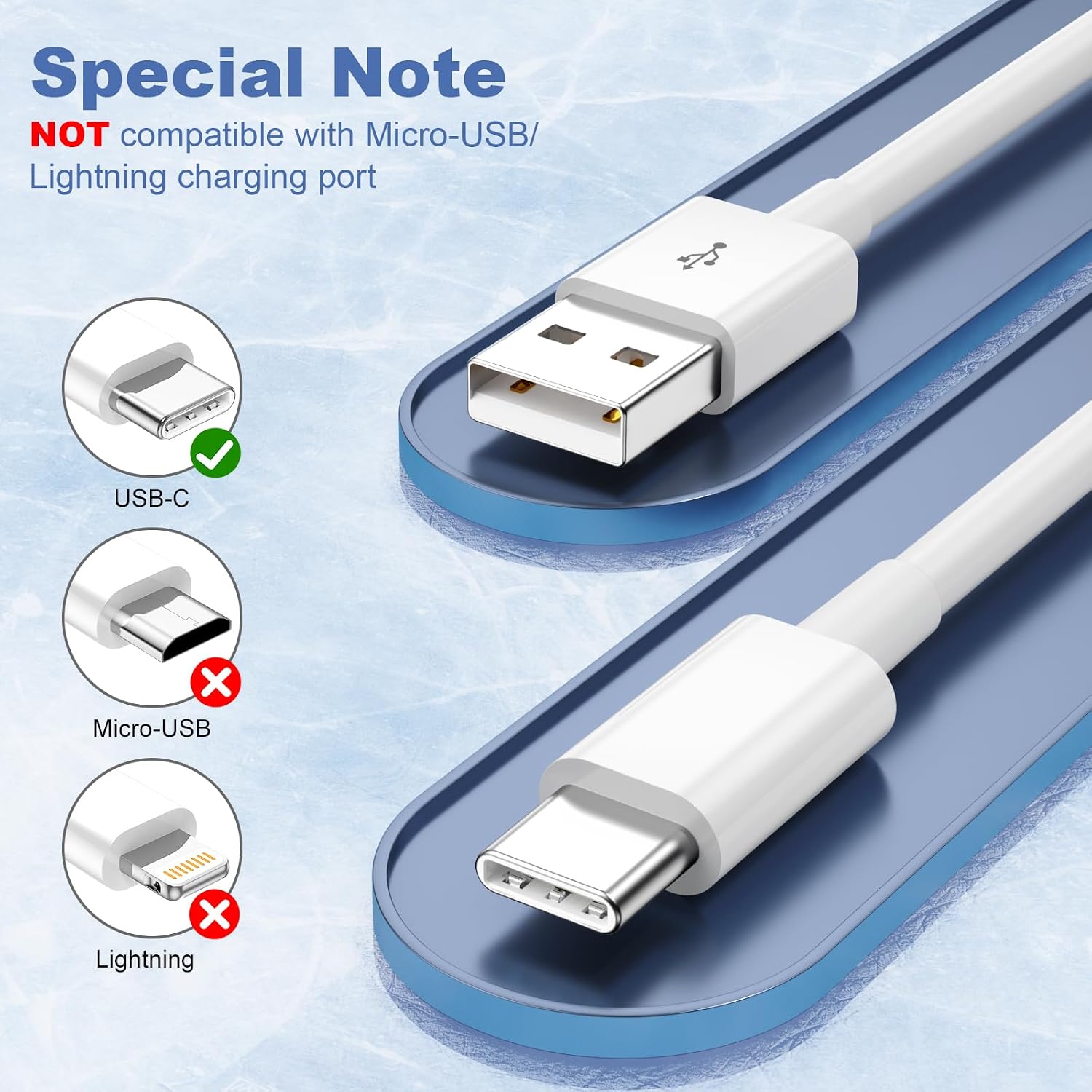 Detalle de UIIAVS CarPlay Cable for iPhone 17/16/15 Series — USB A to USB C, 3A Fast Charge & Data Sync