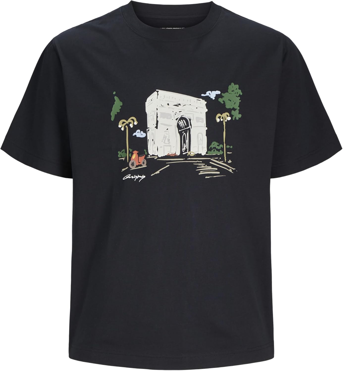 Detalle 1 de JACK & JONES Jormanchester Sketch Tee SS Crew Neck Homme