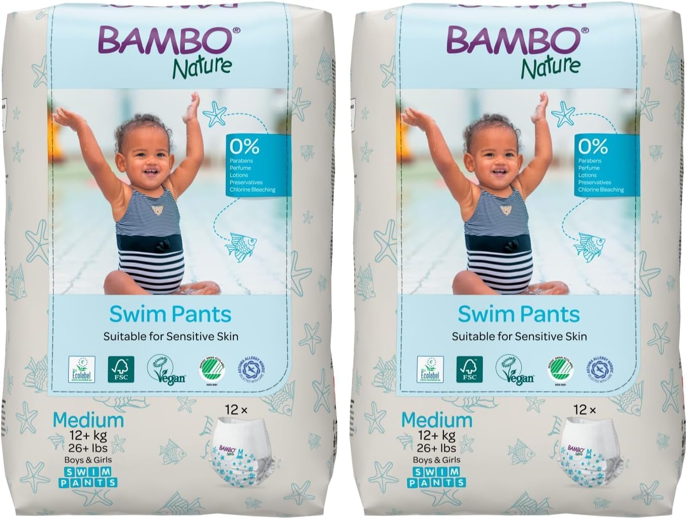 Thumbnail 6 de Bambo Nature Premium Swim Nappy Pants (Medium, 12+ kg) – Disposable eco-labelled swim nappies