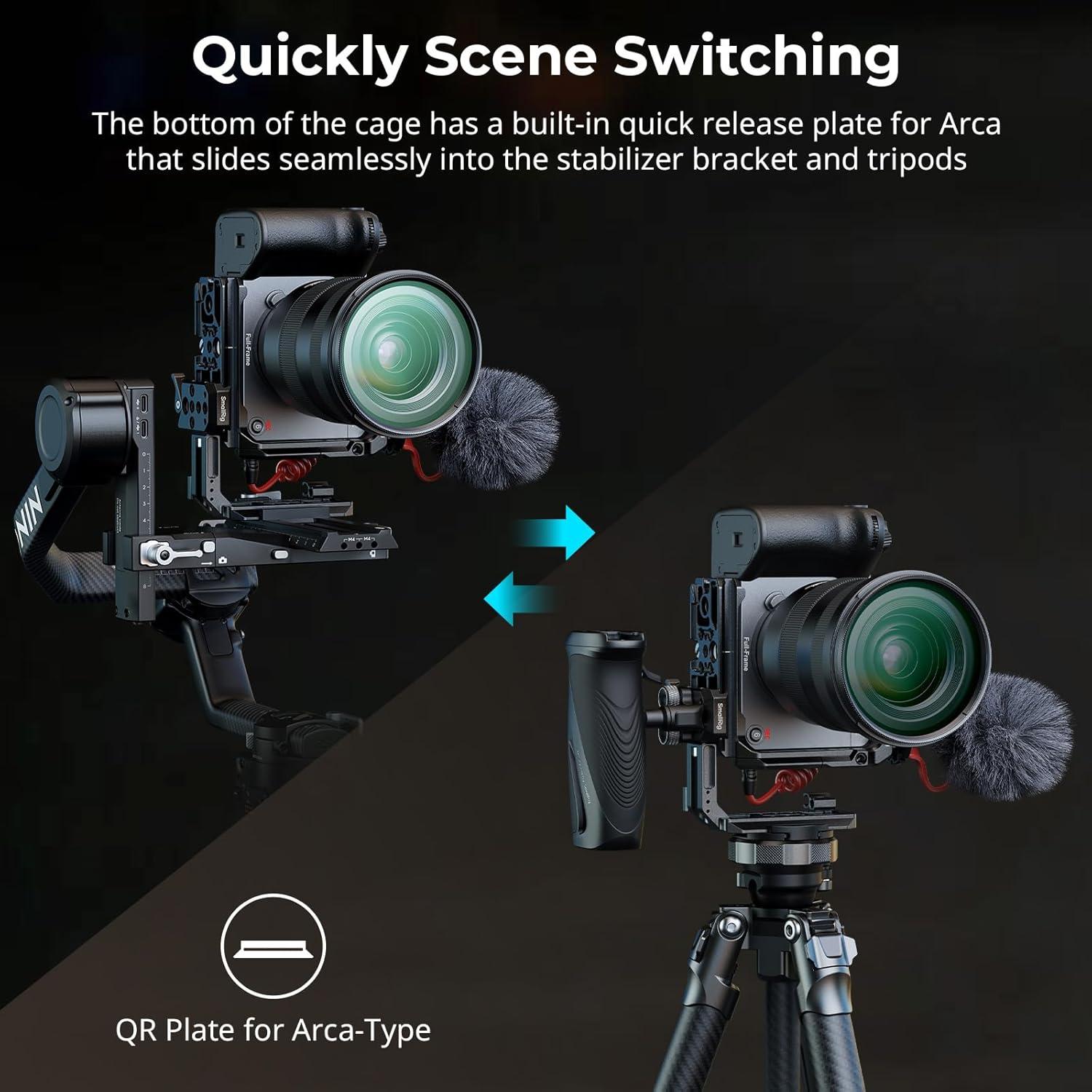 Thumbnail 3 de SmallRig Cage pour Sony FX2 avec HawkLock et plaque supérieure – fixation rapide et modularité