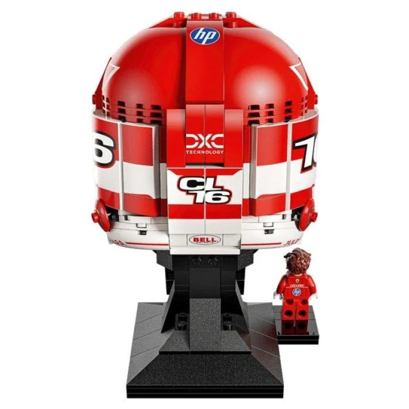 Detalle de LEGO Editions Scuderia Ferrari HP Casco Charles Leclerc 43014 (886 piezas) – colección y exigencia de fans