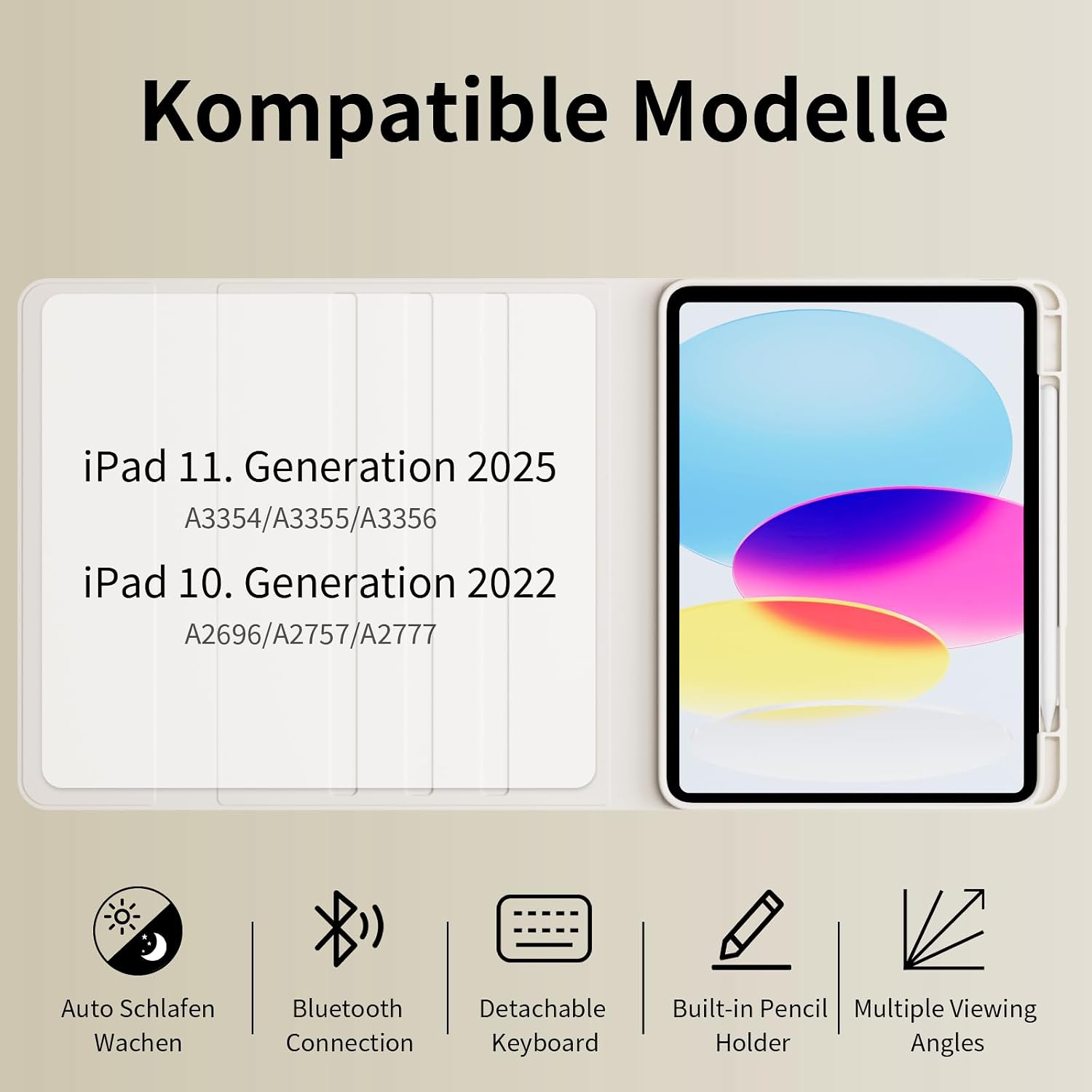 Detalle 2 de zoyu Tastaturhülle für iPad 11 11 Zoll