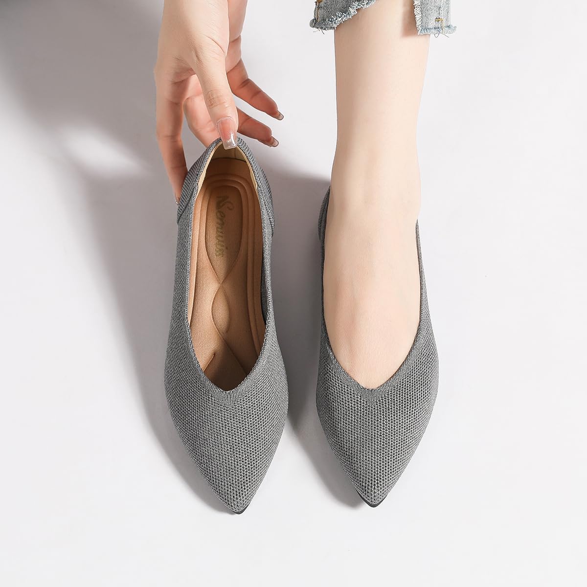 Detalle de Semwiss Women's Ballet Flats Comfortable Casual Dressy Shoes (Pointed Toe Leopard Flats)