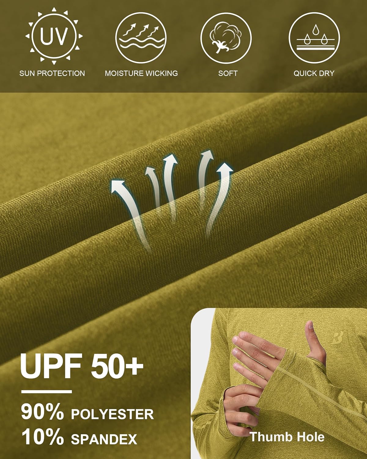 Detalle 2 de Roadbox Men's UPF 50+ Fishing Shirts with Hooded Sun Protection