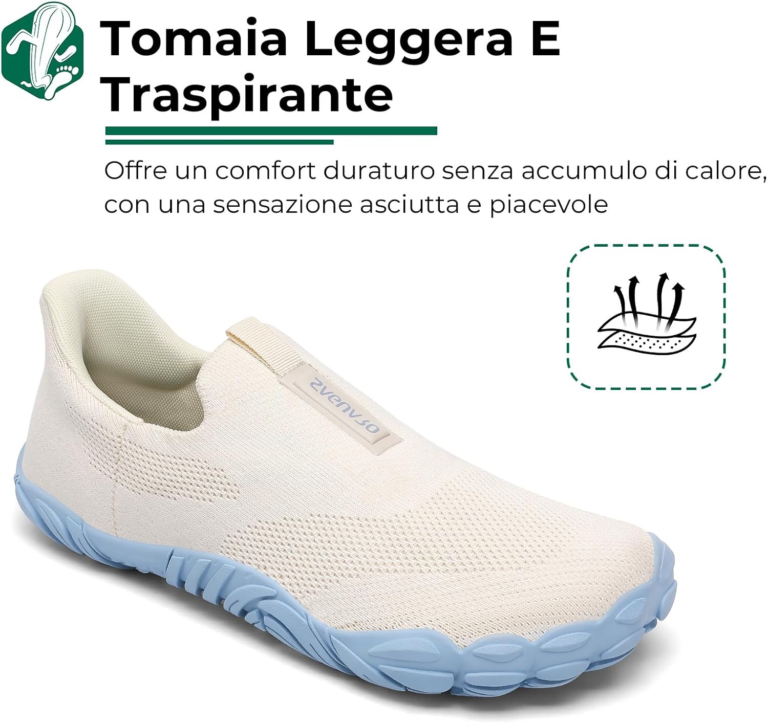 Thumbnail 5 de SAGUARO Unisex Scarpe Minimaliste Senza Lacci e Punta Ampia – Comfort barefoot, suola antiscivolo