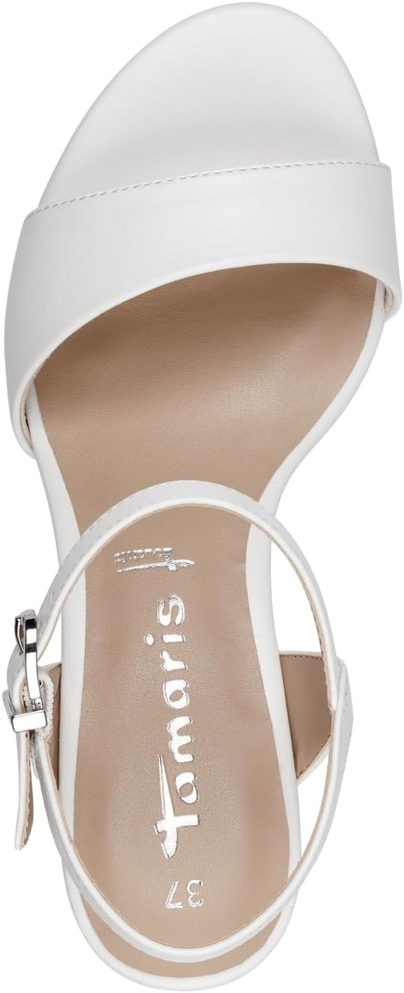 Detalle 2 de Tamaris 1-28008-42 – sandały damskie na obcasie 7 cm, z zapięciem na sprzączkę