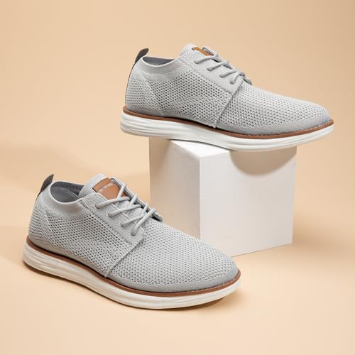 Thumbnail 5 de Bruno Marc Zapatos de Cordones Transpirables Oxford Clásico para Hombre Gris, Talla 43