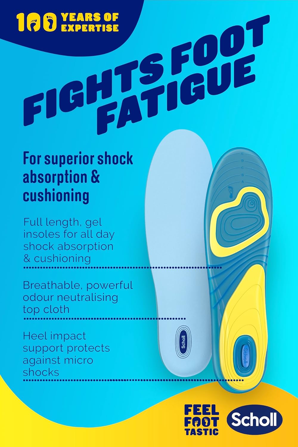 Thumbnail 2 de Scholl GelActiv Everyday Men’s Insoles – All‑Day Comfort, Trim to Fit UK 7–12