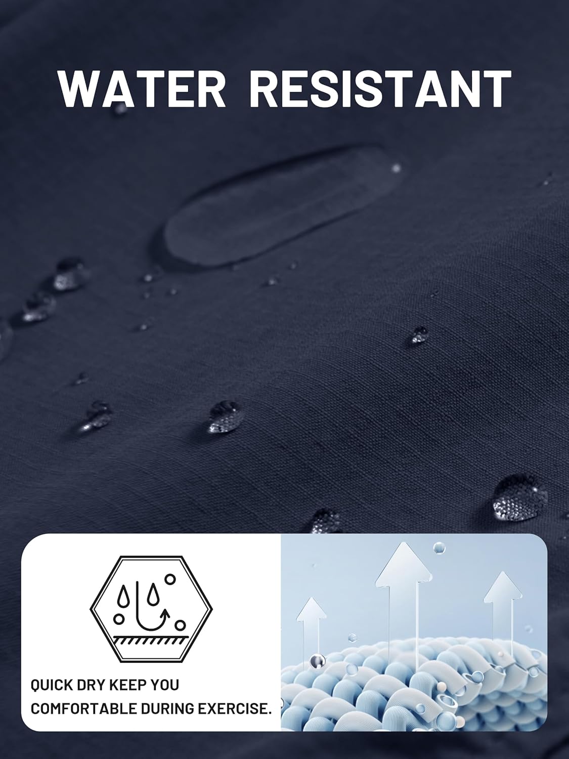 Thumbnail 6 de TACVASEN Men’s Lightweight Hiking Tactical Pants (Water-Repellent, Quick-Dry) with 8 Pockets