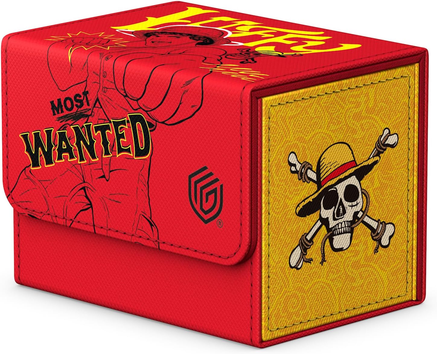 Detalle 2 de Ultimate Guard Sidewinder 80+ Xenoskin ワンピース ルフィ デッキケース、マグネット開閉