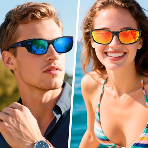 Detalle 2 de Beipegin: 4 Piezas de Gafas de Sol Polarizadas para Hombre, UV400, Diseño ligero para deporte