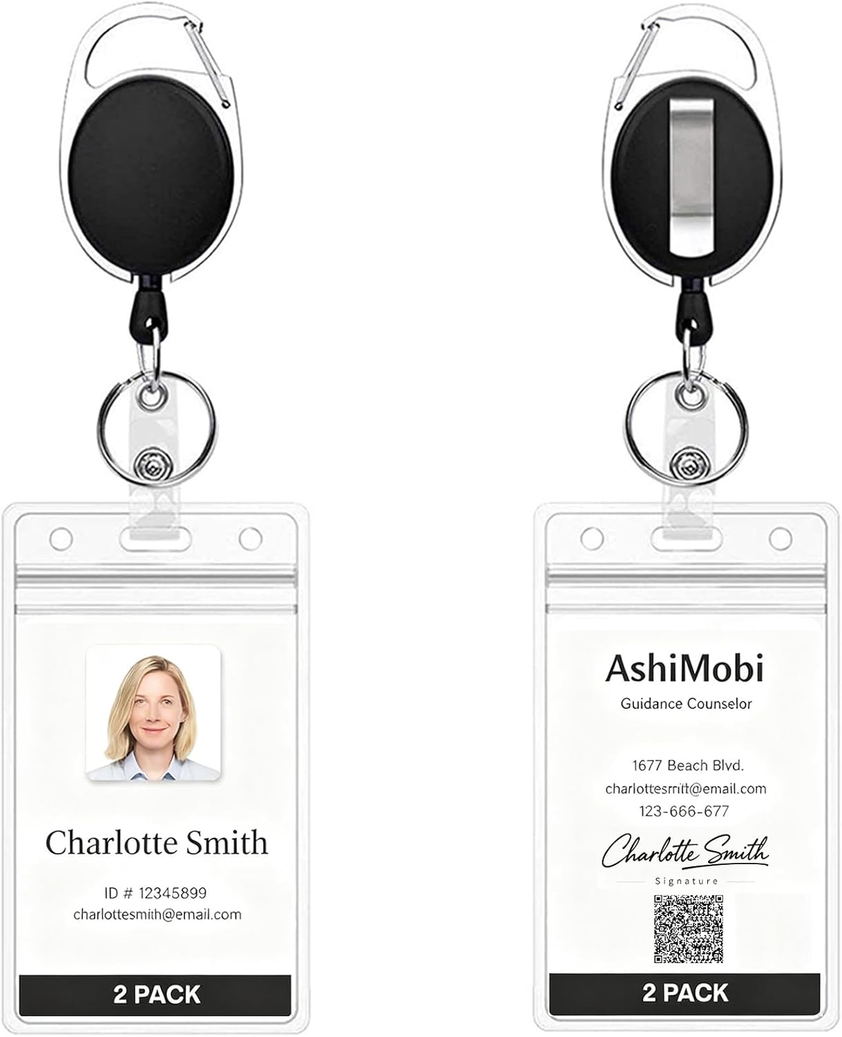 Retractable ID Badge Holder Reel 24"