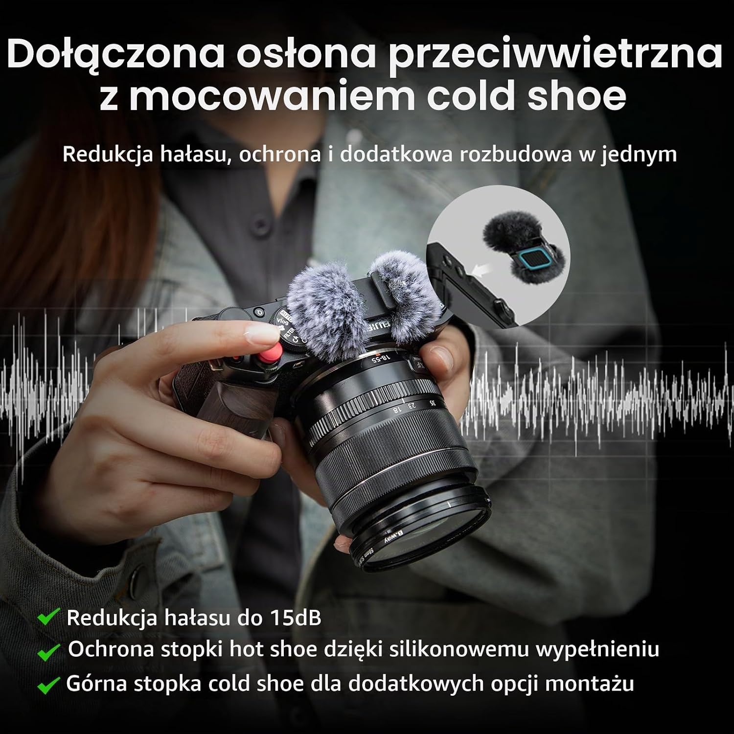 Detalle 2 de SMALLRIG 5260 – drewniany uchwyt L do FUJIFILM X-M5 z mocowaniem Arca-Swiss