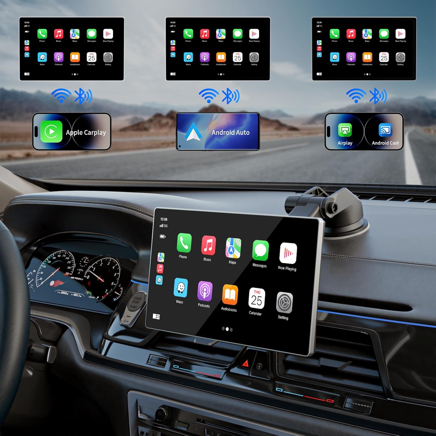 Thumbnail 1 de Madoec Portable Apple Carplay Screen 9"