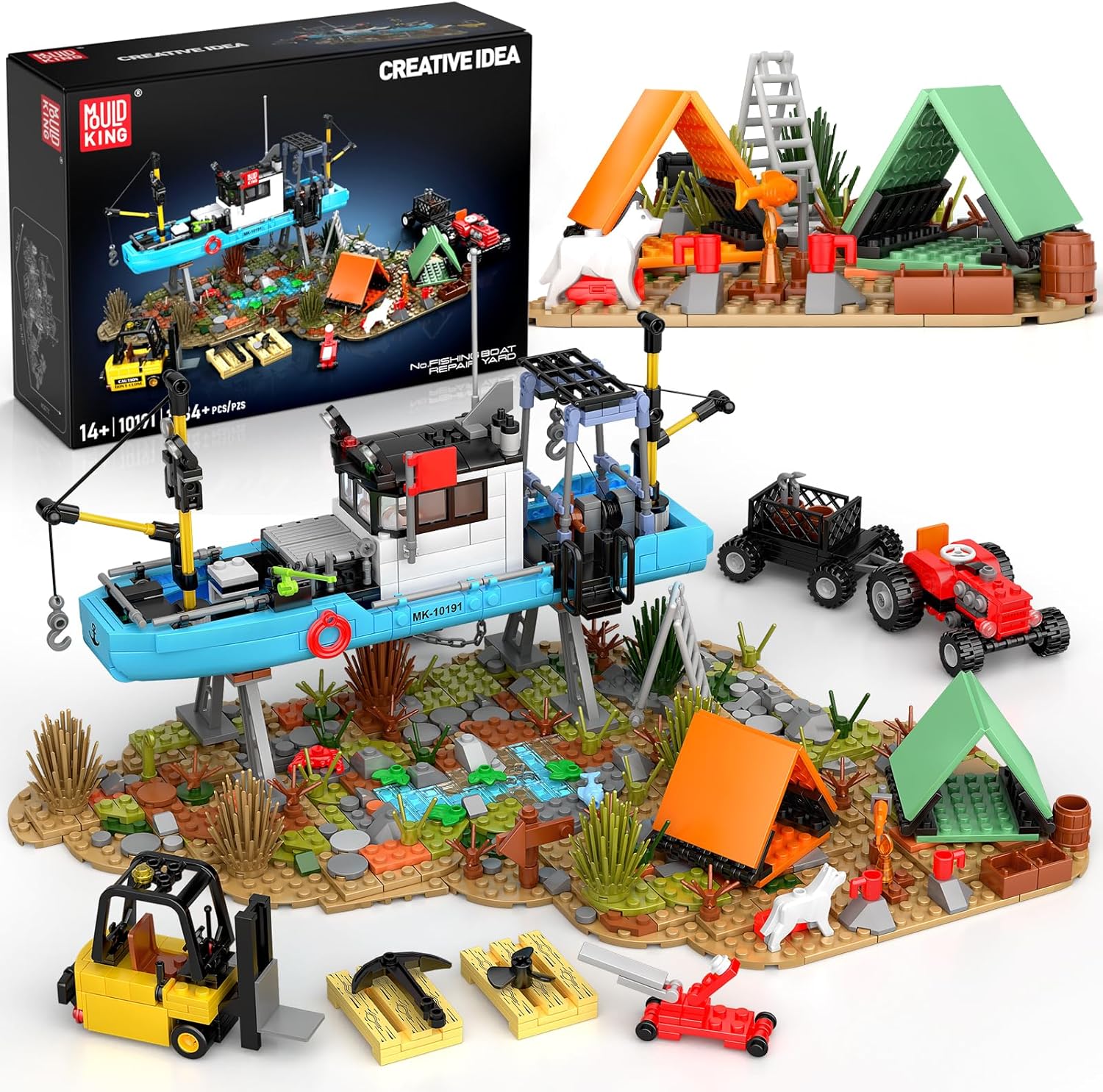 Thumbnail 5 de Mould King 24072 Wild West Architecture: Mini-Wildwest-Saloon aus 800 Bausteinen — Details, DIY-Kosmos und Desktop-Dekoration