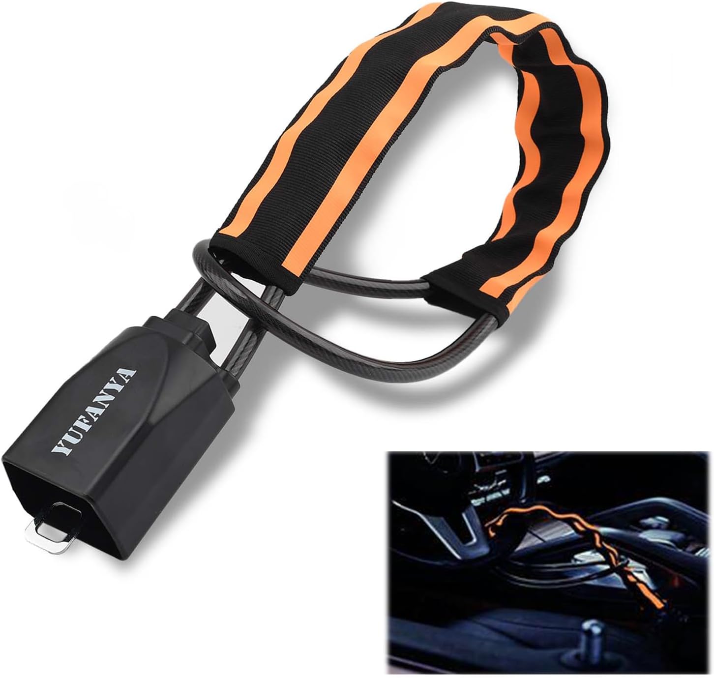 Thumbnail 6 de Universal Steering Wheel and Seat Belt Lock 2 Keys