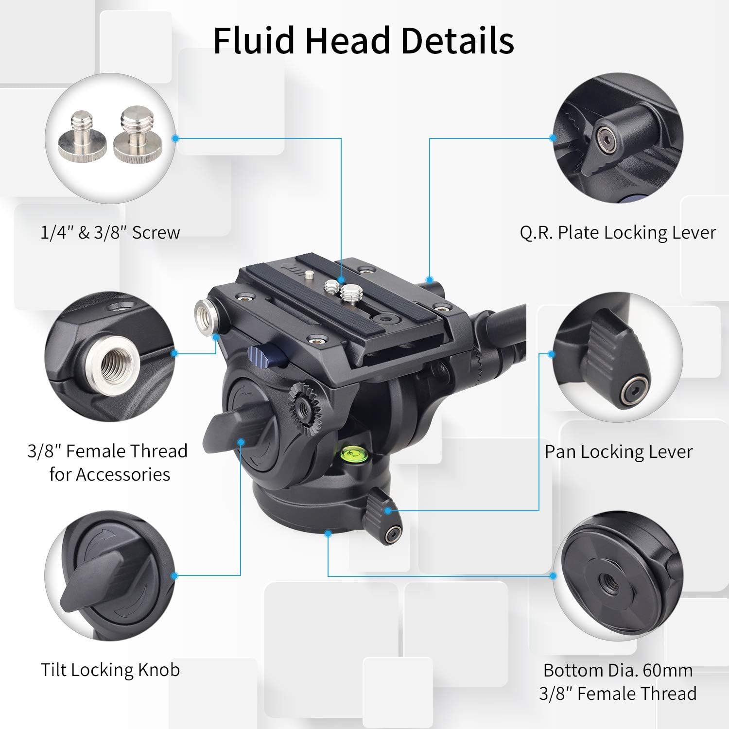 Thumbnail 2 de INNOREL VM70K Professional Video Monopod & F60 Fluid Head Kit (with bag)