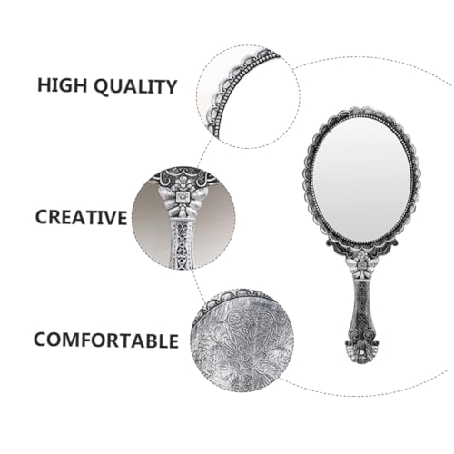 Thumbnail 8 de SAFIGLE Vintage Handheld Mirror with Carved Pattern (9.84 x 4.53 in)