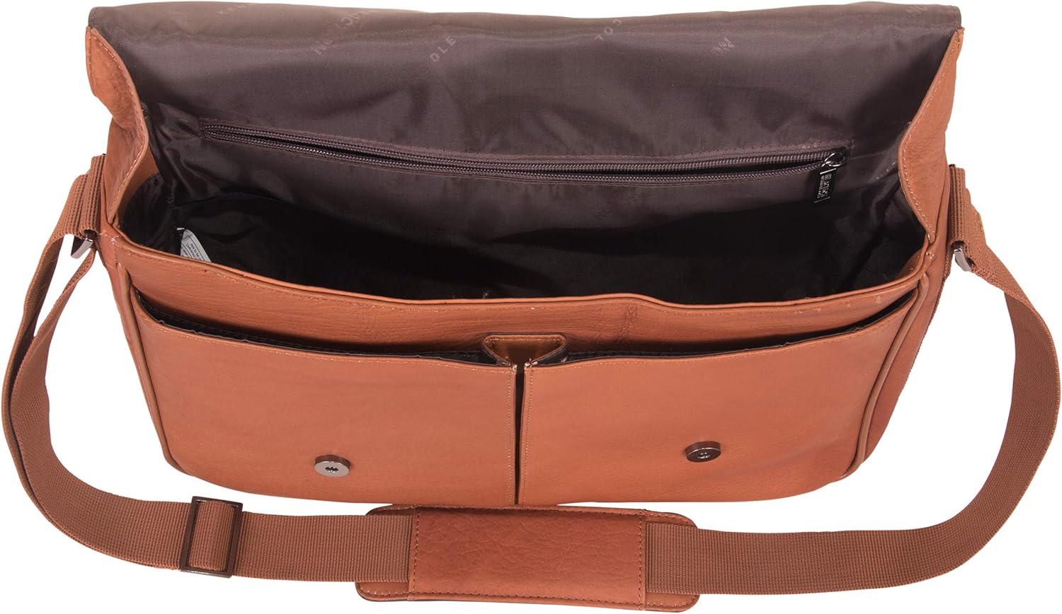 Detalle de Kenneth Cole REACTION Colombian Leather Slim Single Compartment Messenger Bag