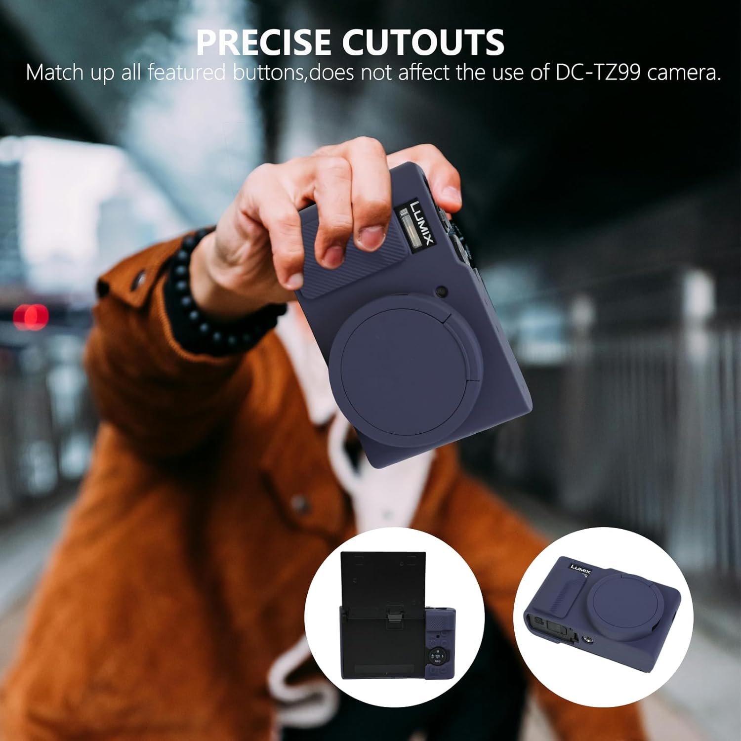 Thumbnail 3 de TZ99 Soft Silicone Protective Case Cover for Panasonic Lumix DC-TZ99 (Blue)