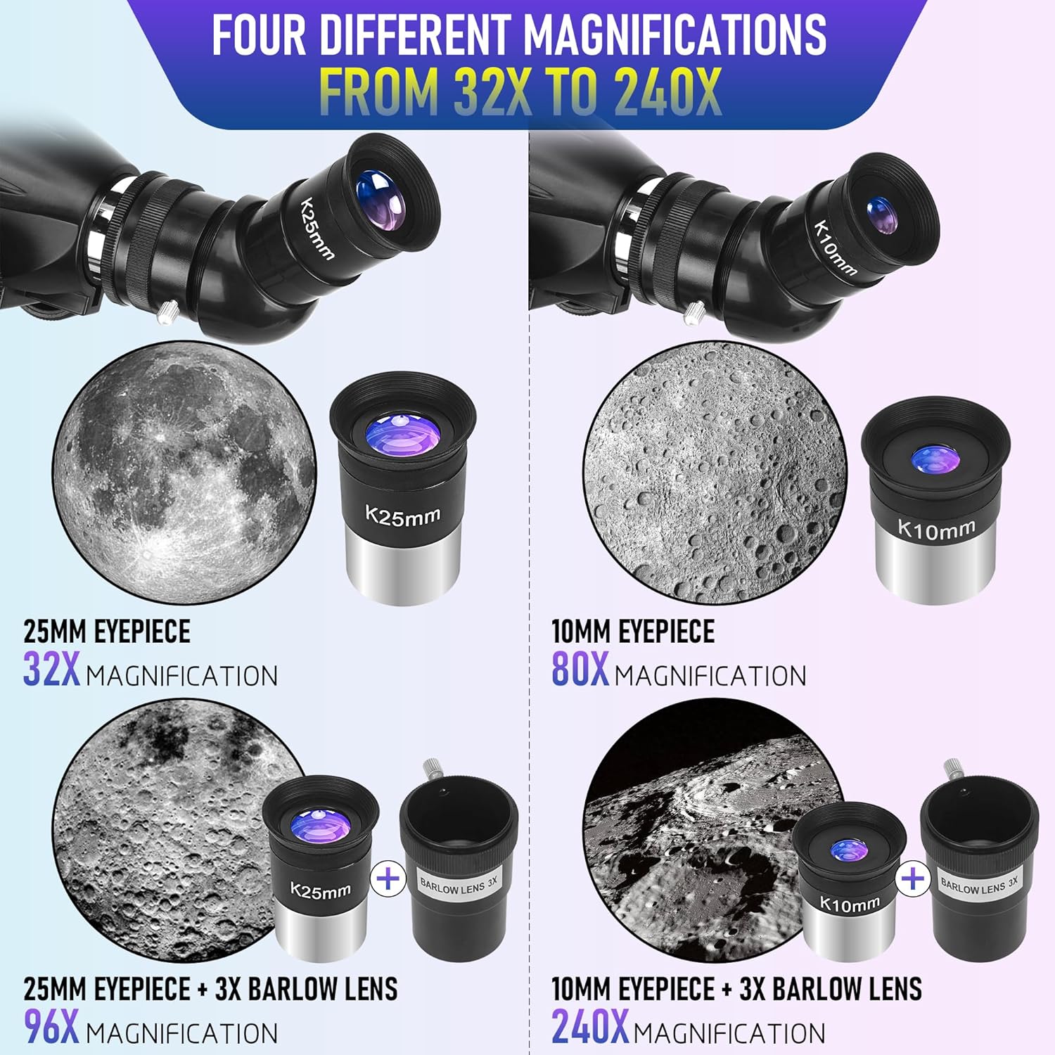 Detalle de MEEZAA Telescope 90mm Aperture 800mm Refractor