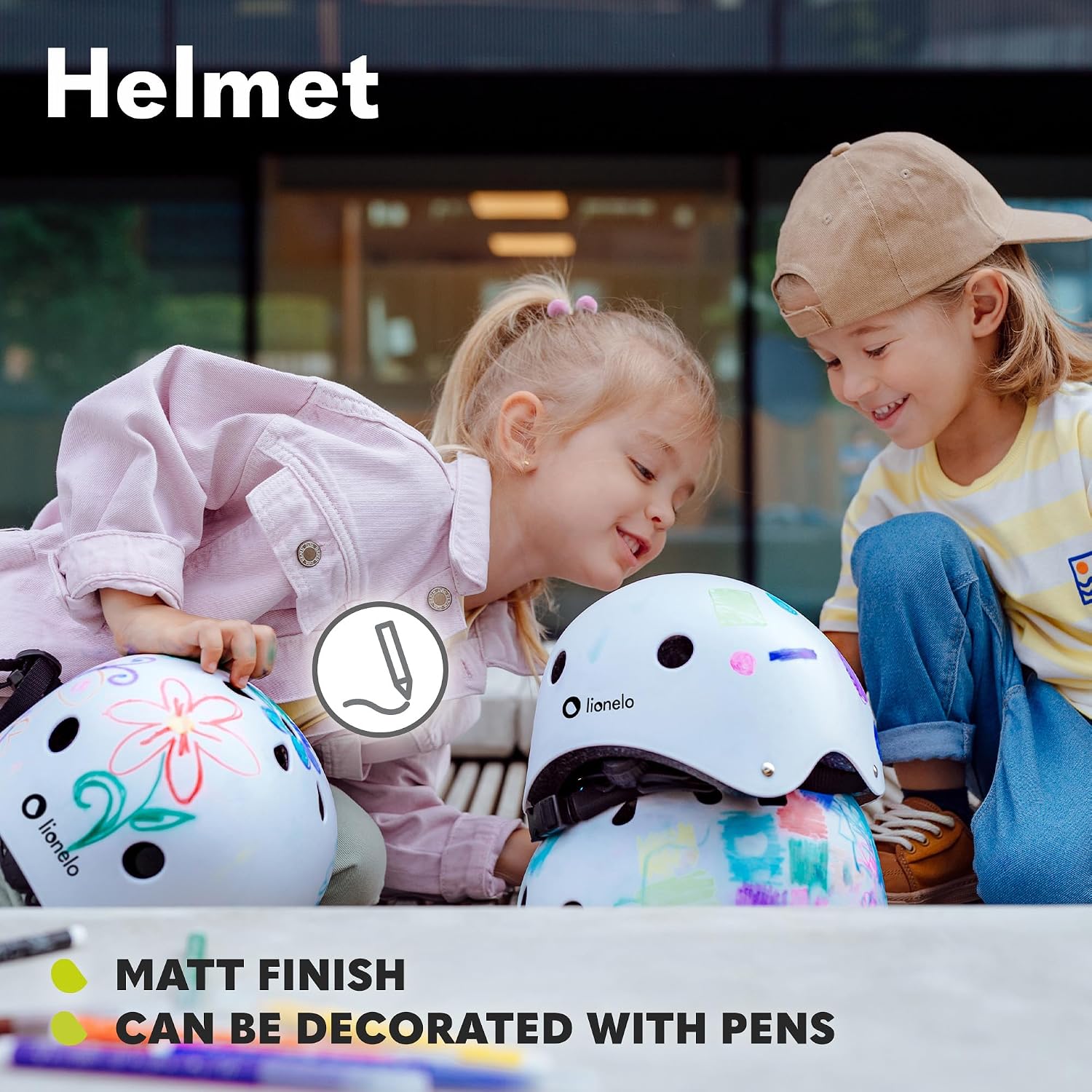 Thumbnail 3 de Lionelo Helmet cykelhjälm för barn, justerbar 50–56 cm med ABS och EPS