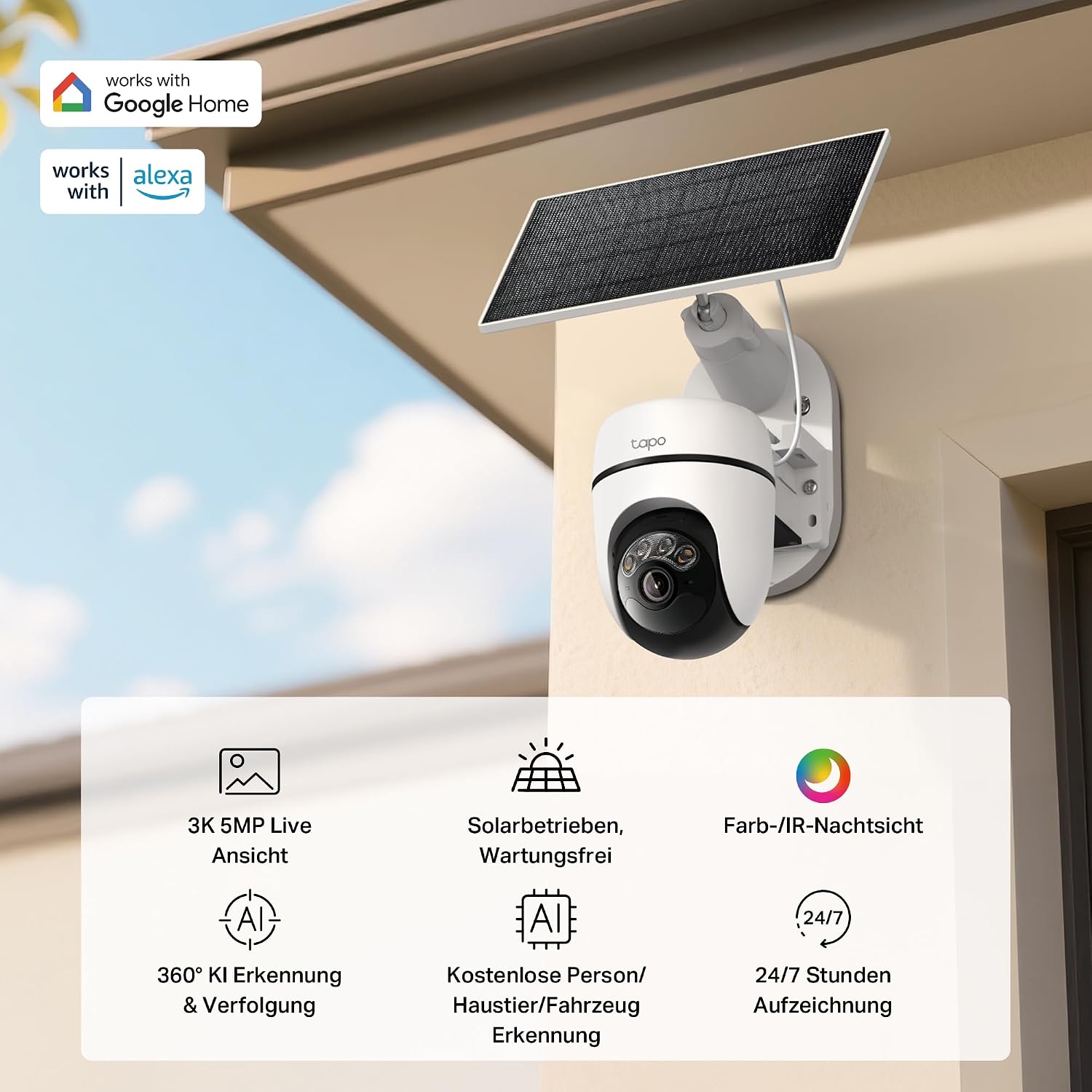 Thumbnail 3 de Tapo C630 KIT 360° Solar Überwachungskamera