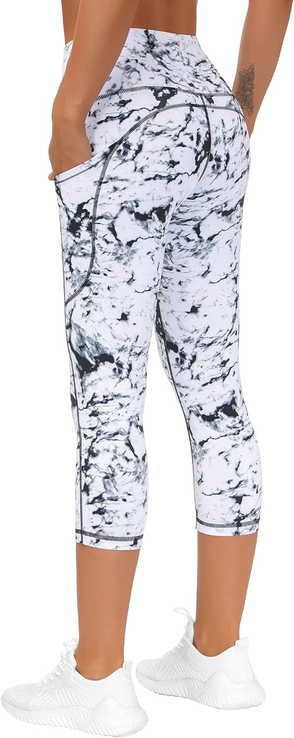 Thumbnail 2 de THE GYM PEOPLE High-Waist Capri Leggings with Pockets and Moisture-Wicking Stretch