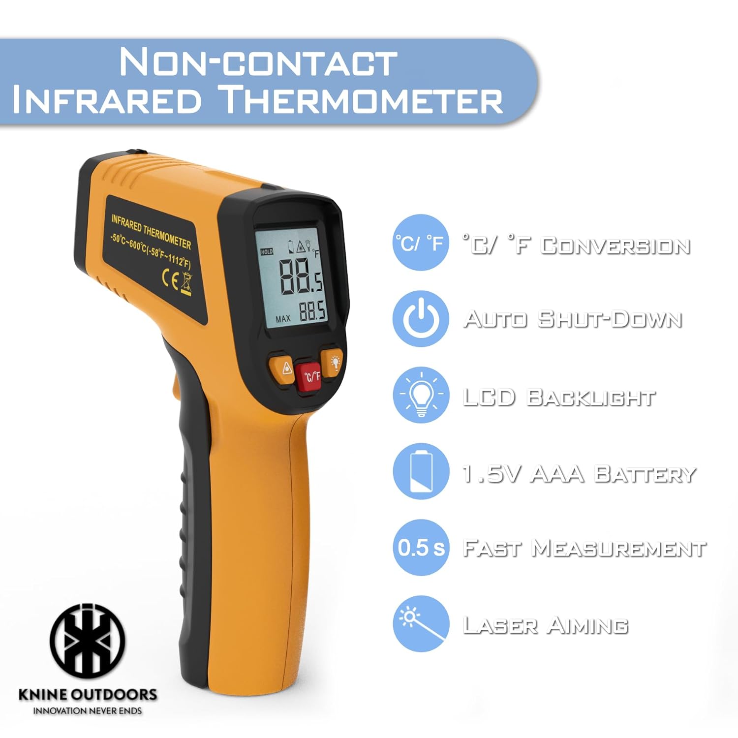 Detalle de KNINE OUTDOORS Infrared Thermometer 1112°F