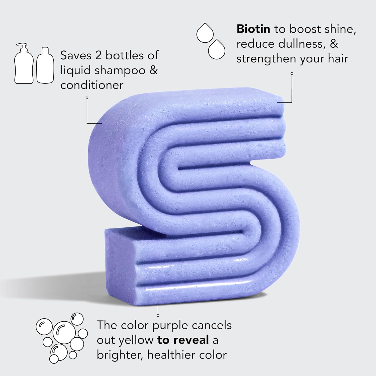 Detalle 2 de Kitsch Purple Shampoo Bar for Blonde and Colour-Treated Hair, 91 g