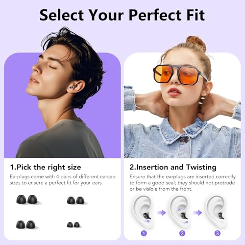 Thumbnail 6 de Taopodo Ear Plugs for Sleeping – 45dB Noise Reduction, Ultra-Soft, Reusable & Washable (XS–L) with Case