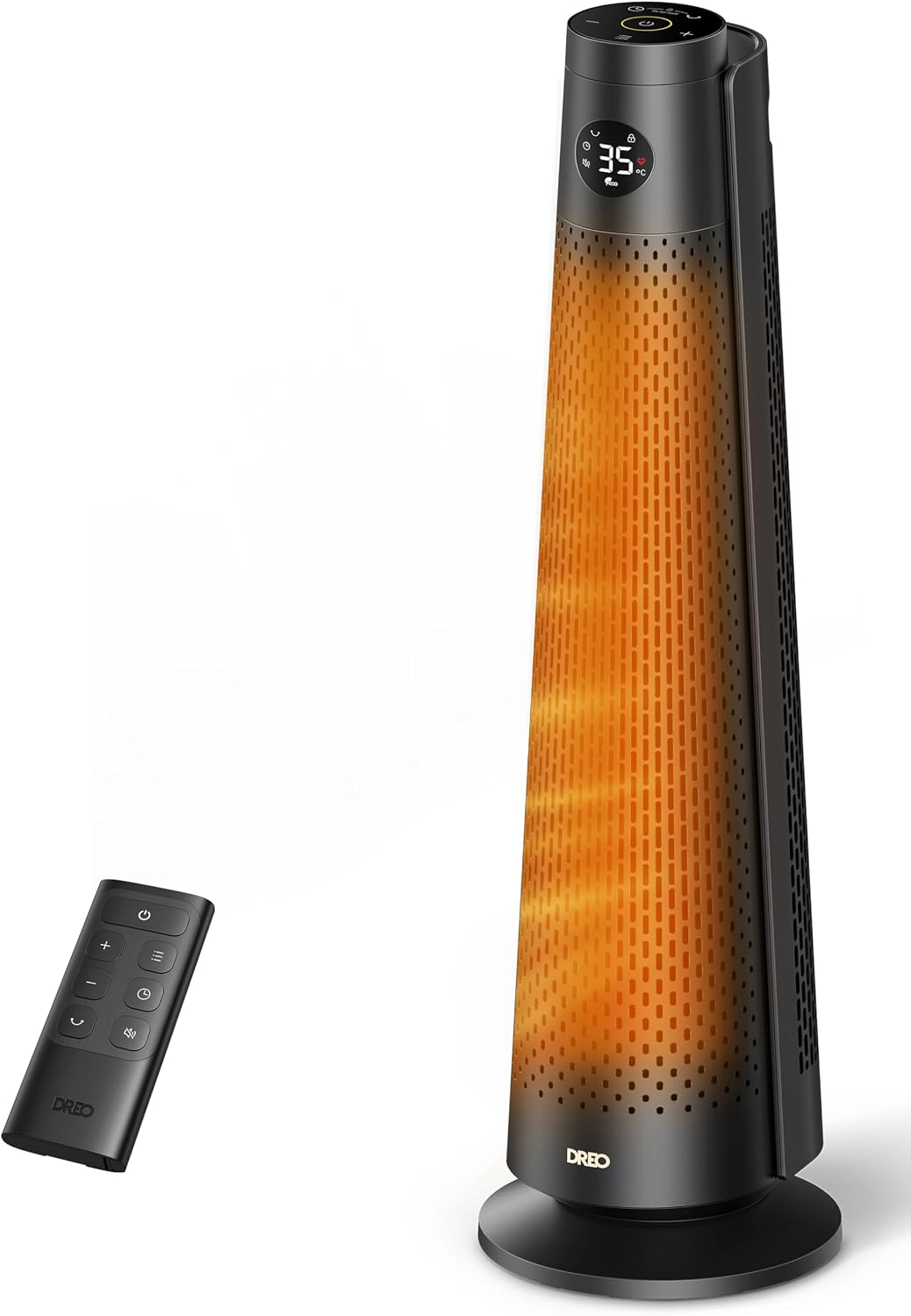 Detalle de DREO DR-HSH008 30-inch PTC Tower Space Heater, 120° Oscillation, Remote