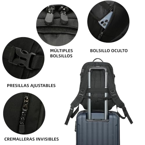 Thumbnail 3 de Mochila de cabina RAYKONG 24L 40x30x20 cm para Ryanair, impermeable y resistente