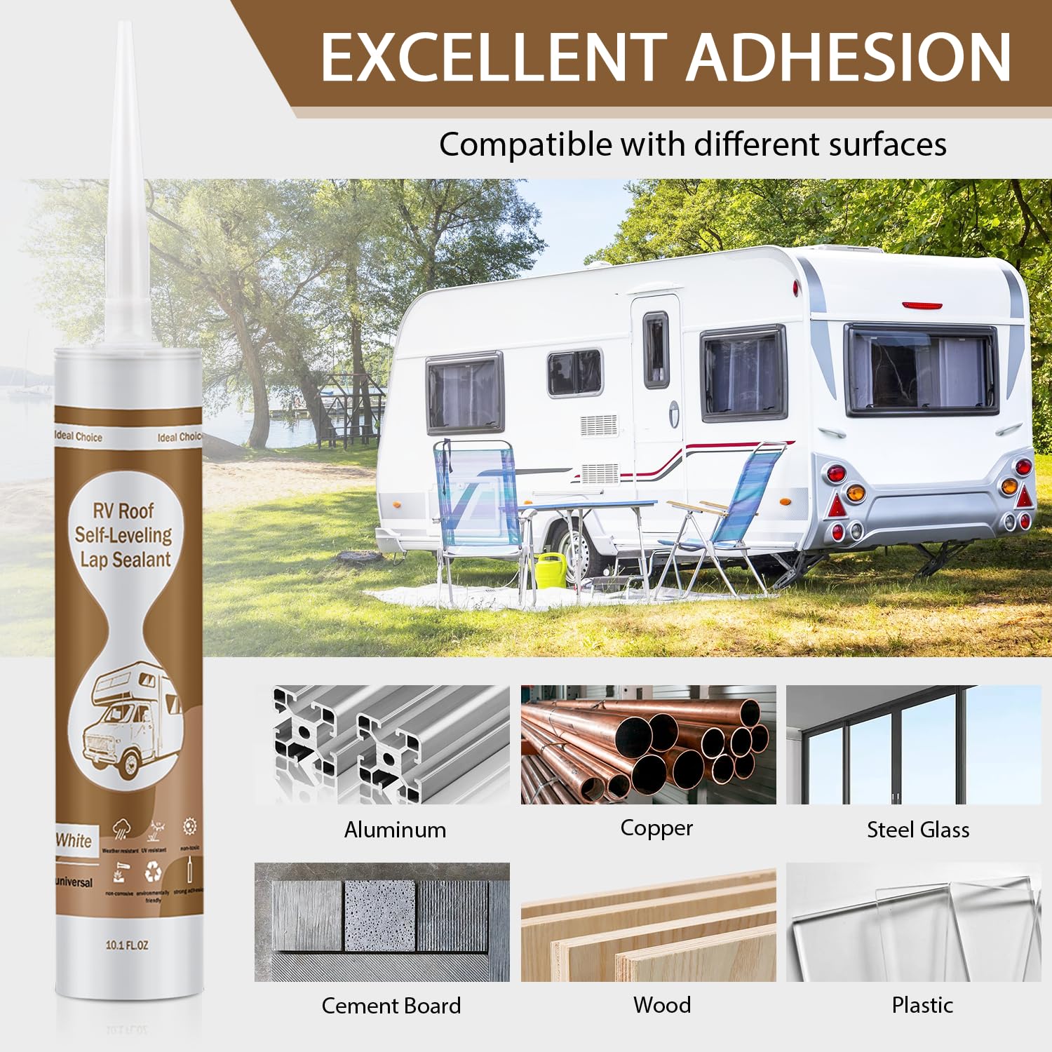 Detalle 2 de Dongxw RV Roof Sealant 8-Pack