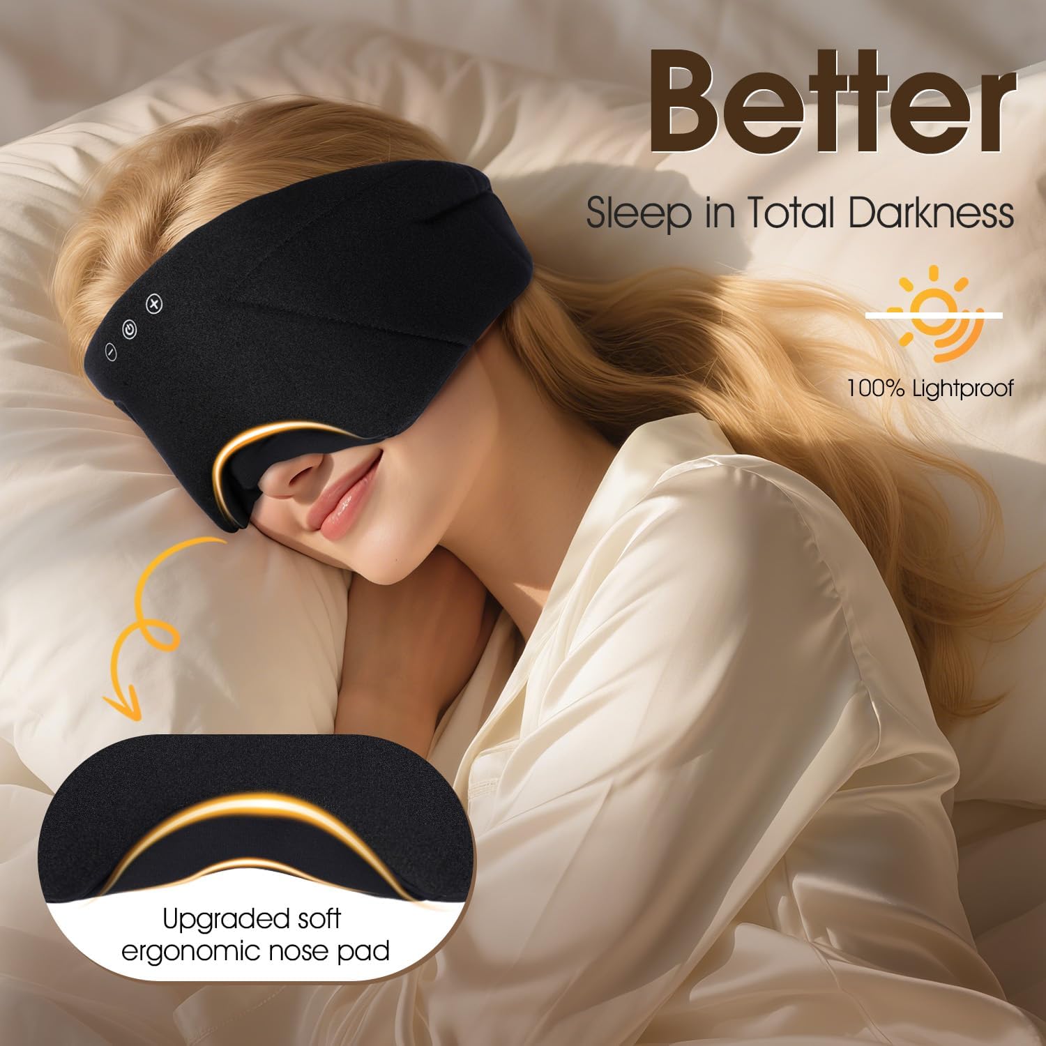 Thumbnail 5 de LC-dolida Bluetooth Sleep Mask with Headphones – All‑Night Comfort and Total Blackout