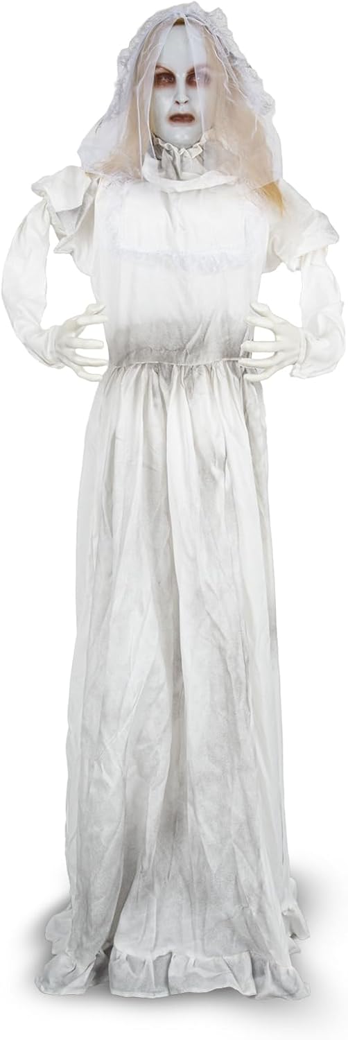 Detalle 2 de Arborvigro Halloween animatronic ghost bride, 5.5 ft