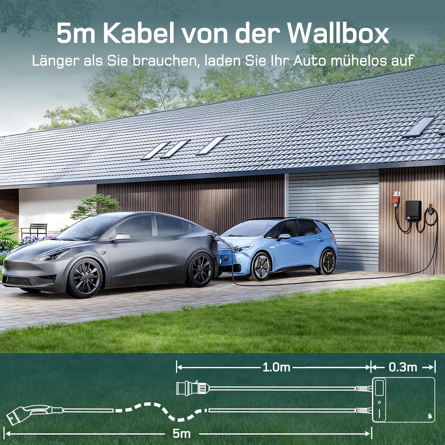 Thumbnail 3 de dé 11kW Wallbox Typ 2 5m Ladegerät
