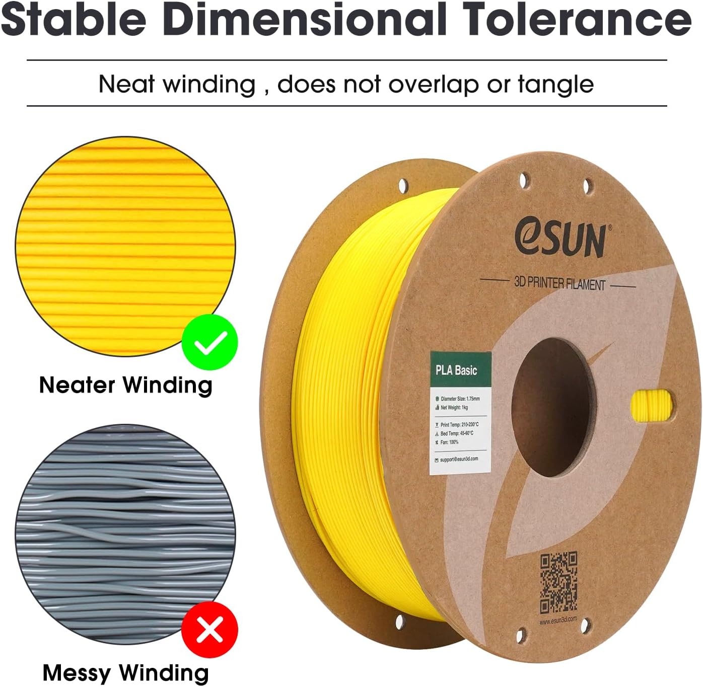 Thumbnail 1 de eSUN PLA Filament 1,75 mm 1 kg PLA-Filament Gelb