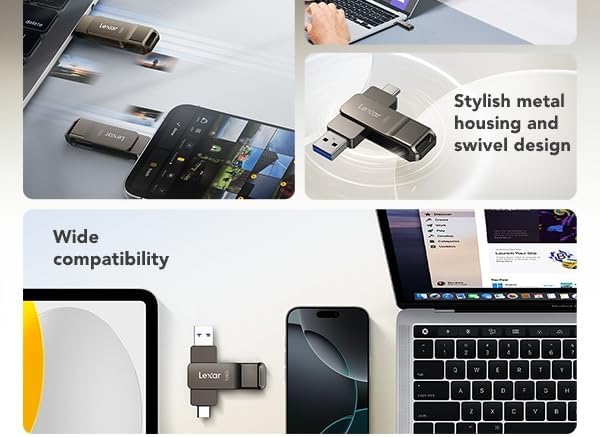 Detalle 2 de Lexar D40E 128 GB Dual Drive USB 3.2 Gen 1 Type-C Jump Drive