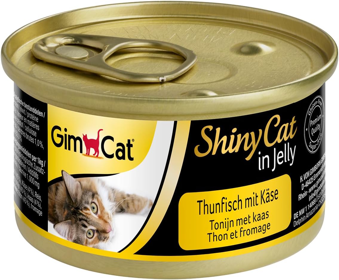 Thumbnail 6 de GimCat ShinyCat in gelatina tonno e gamberetti – 24 x 70 g, cibo umido in gelatina per gatti adulti
