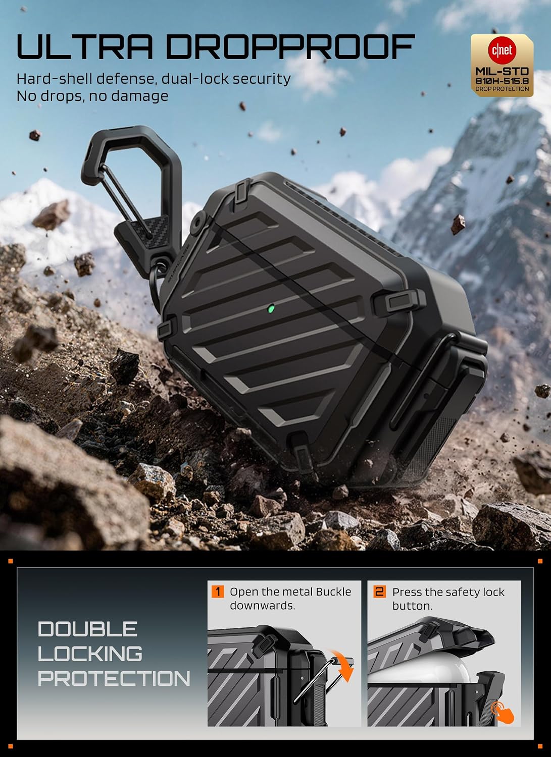 Detalle 2 de SUPCASE AirPods Pro 3 Case 10 ft