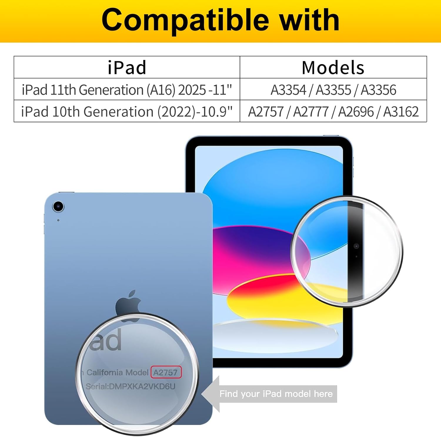 Thumbnail 1 de GOZOPO Kids Case for iPad A16 11th Gen and iPad 10th Gen: Lightweight, Shockproof Protection with Foldable Stand