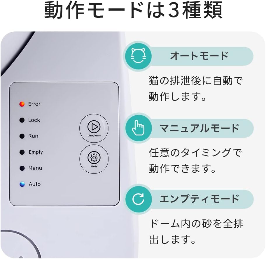 Detalle de OFT CATLINK SCOOPER YOUNG 自動猫トイレ、アプリ不要・13Lコンテナ・PP製