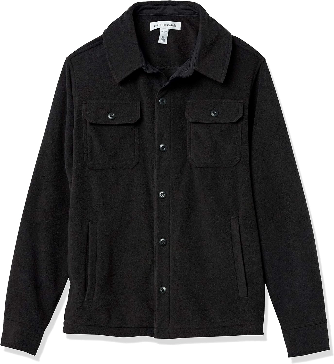 Detalle de Amazon Essentials Men's Long-Sleeve Polar Fleece Shirt Jacket for Winter