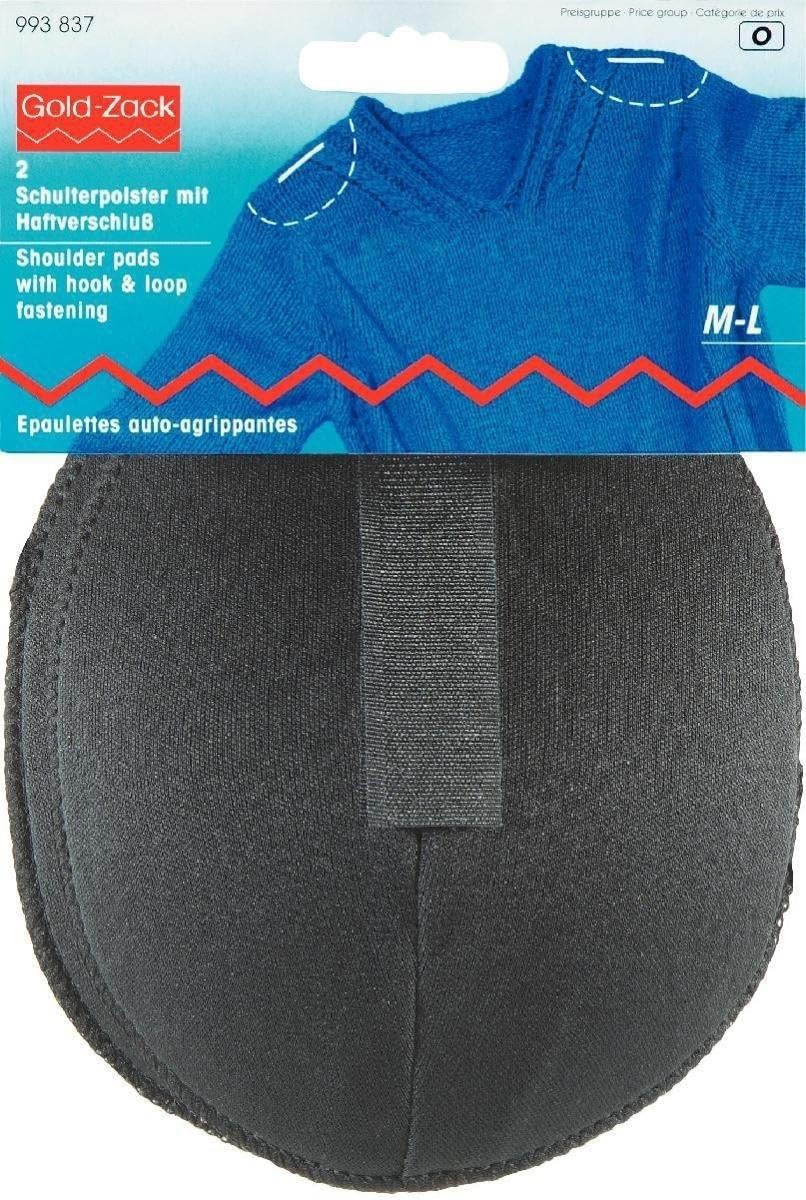 Detalle de Prym 993837 axelvaddar för raglanärmar, svarta, M–L, självhäftande